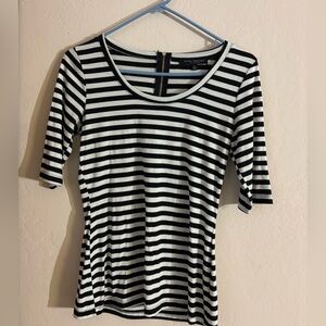 Black and White Striped Blouse